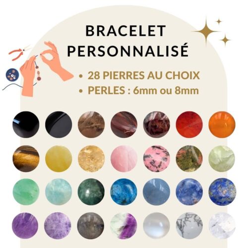 bracelet personnalisé pierre naturelle