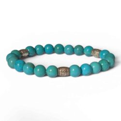 Acheter un bracelet Heishi en turquoise d'Arizona naturelle, une pierre reconnue pour favoriser la protection, la sérénité et une communication apaisée.