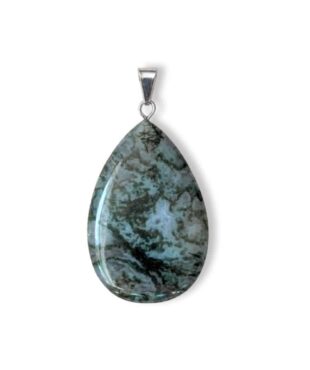 pendentif agate mousse pierre naturelle