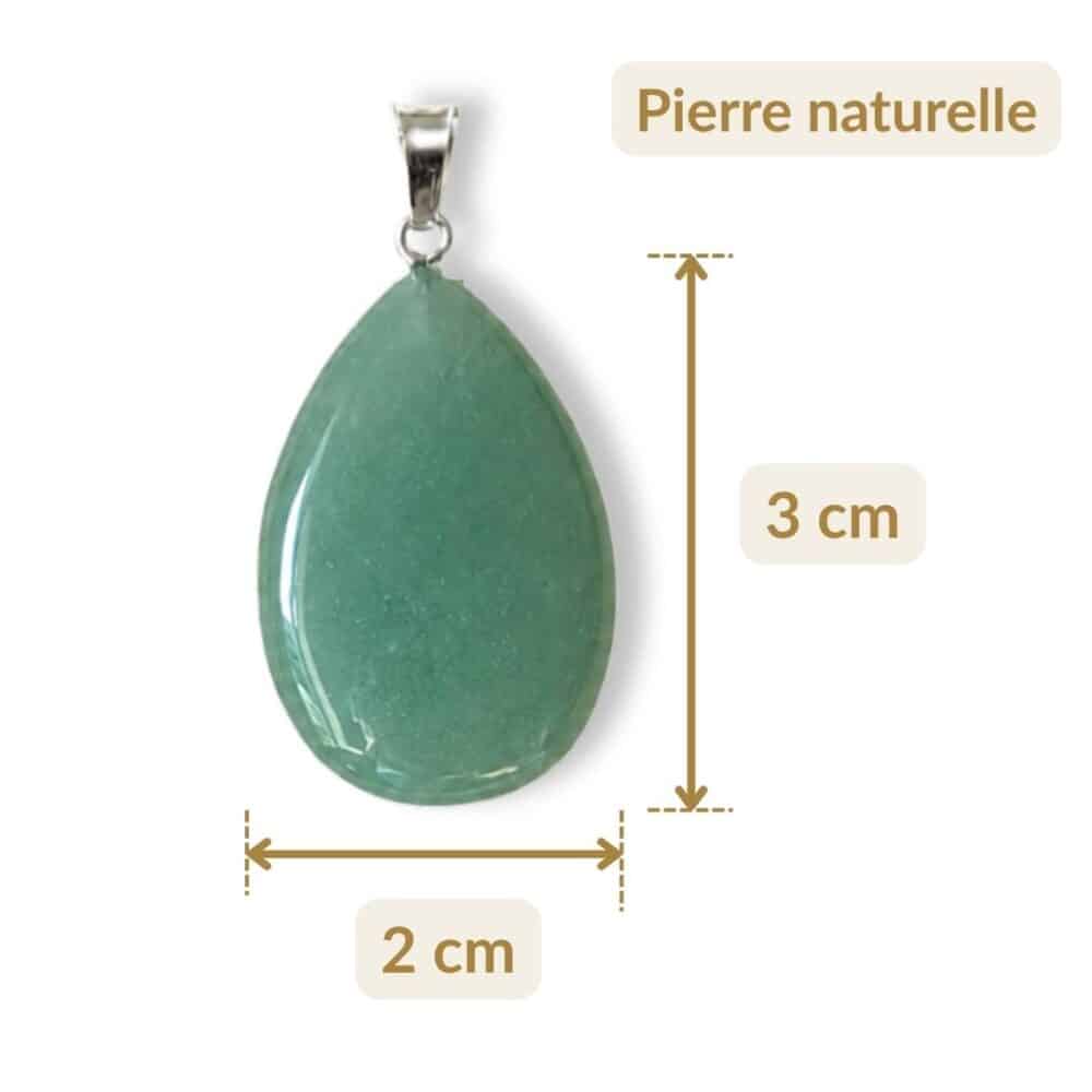 pendentif aventurine dimensions 3 cm 2 cm