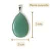 pendentif aventurine dimensions 3 cm 2 cm