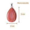 pendentif cornaline dimensions 3 cm 2 cm