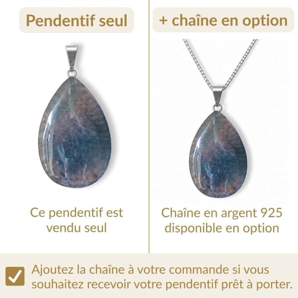 pendentif fluorite dimensions 3 cm 2 cm