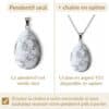 pendentif howlite avec ou sans chaîne option