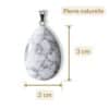 pendentif howlite dimensions 3 cm 2 cm