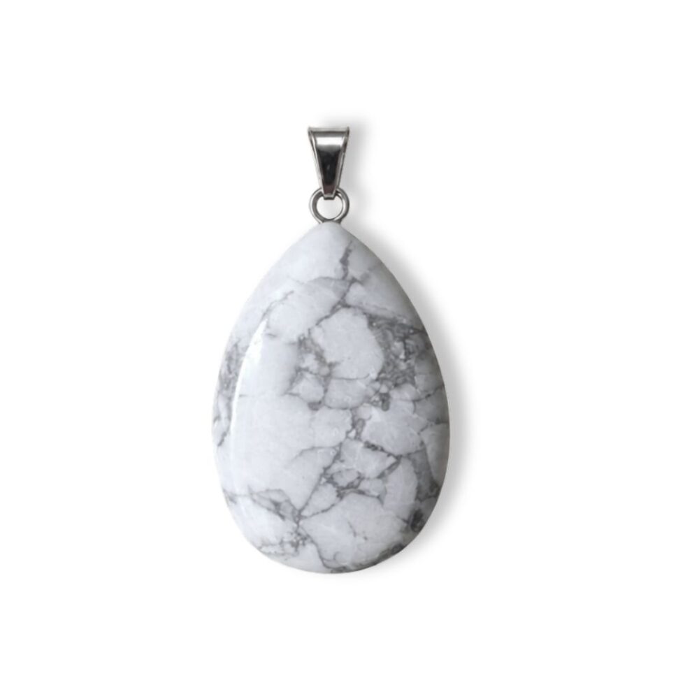 pendentif howlite pierre naturelle