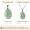 pendentif jade avec ou sans chaîne option
