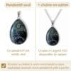 pendentif jaspe kambaba avec ou sans chaîne option