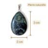 pendentif jaspe kambaba dimensions 3 cm 2 cm