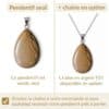 pendentif jaspe paysage avec ou sans chaîne option