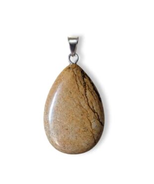 pendentif jaspe paysage pierre naturelle