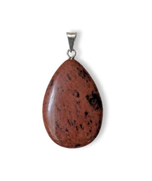 pendentif obsidienne acajou pierre naturelle