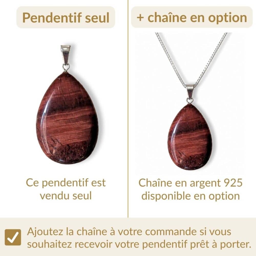 pendentif œil de taureau avec ou sans chaîne option