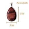 pendentif œil de taureau dimensions 3 cm 2 cm