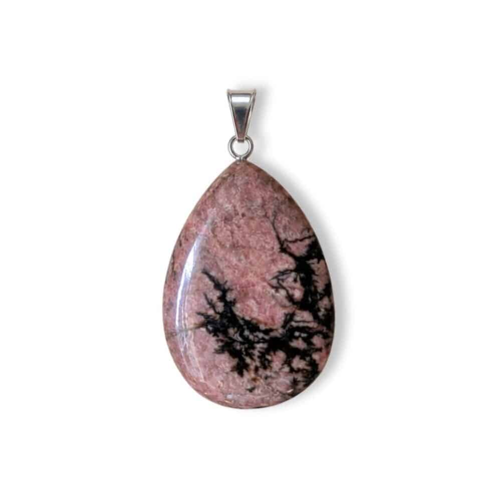 pendentif rhodonite pierre naturelle