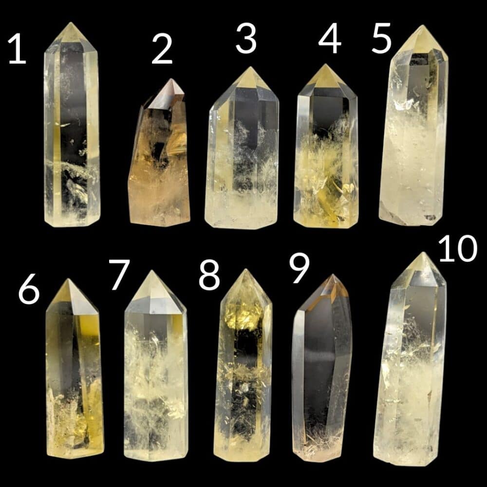 pointe citrine naturelle