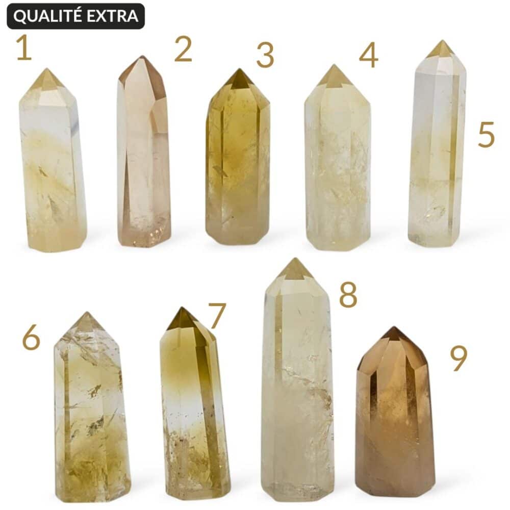 Pointe de Citrine naturelle