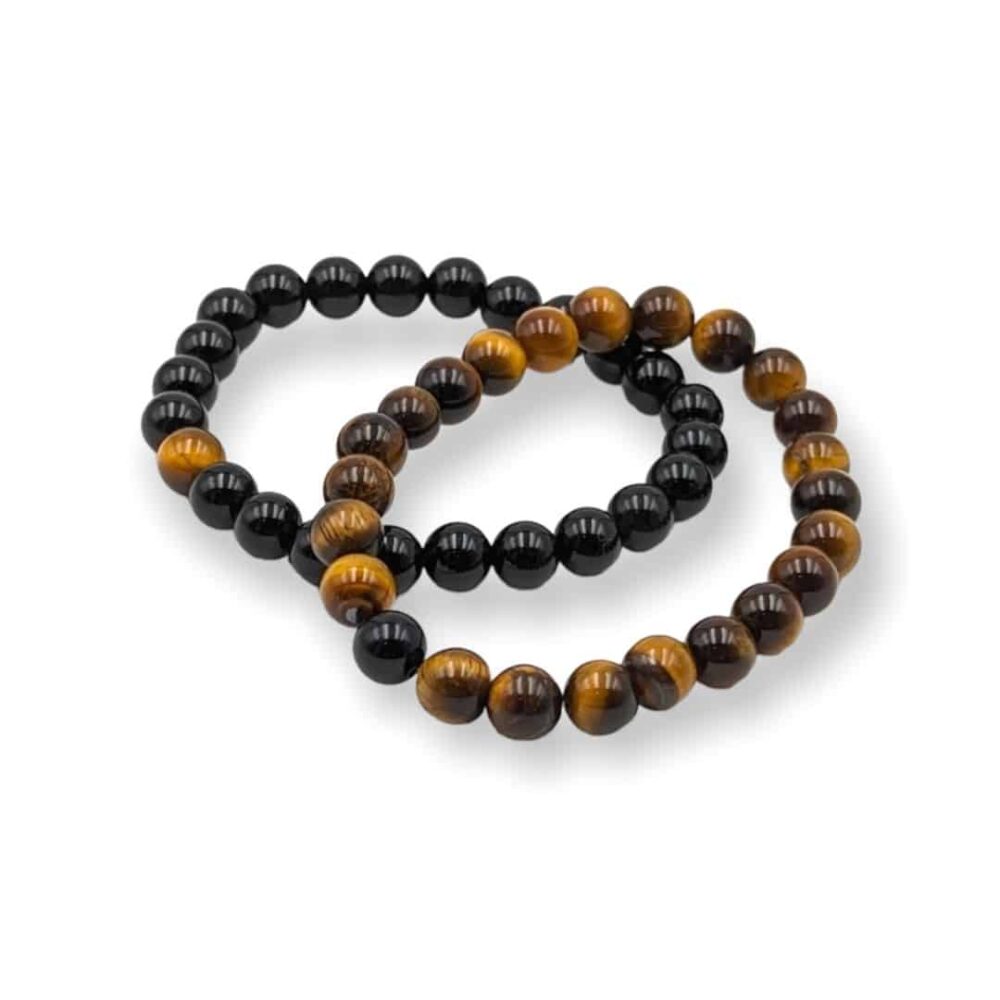 bracelet couple oeil de tigre onyx