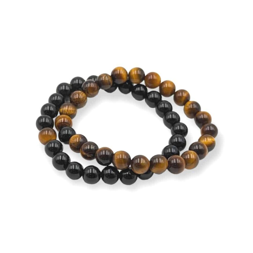 bracelet couple oeil de tigre onyx