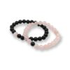 bracelets couple onyx quartz rose