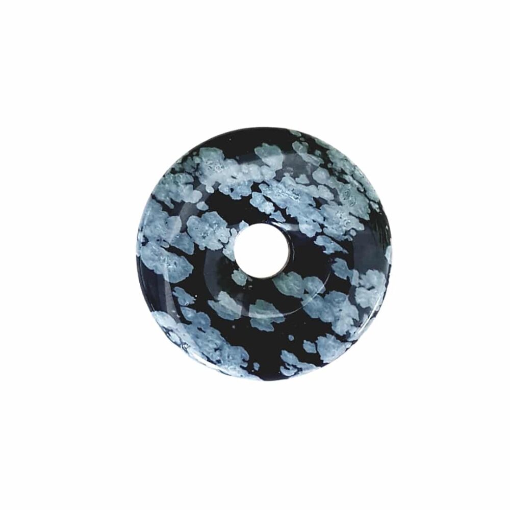 Donut Obsidienne à flocons de neige 3cm