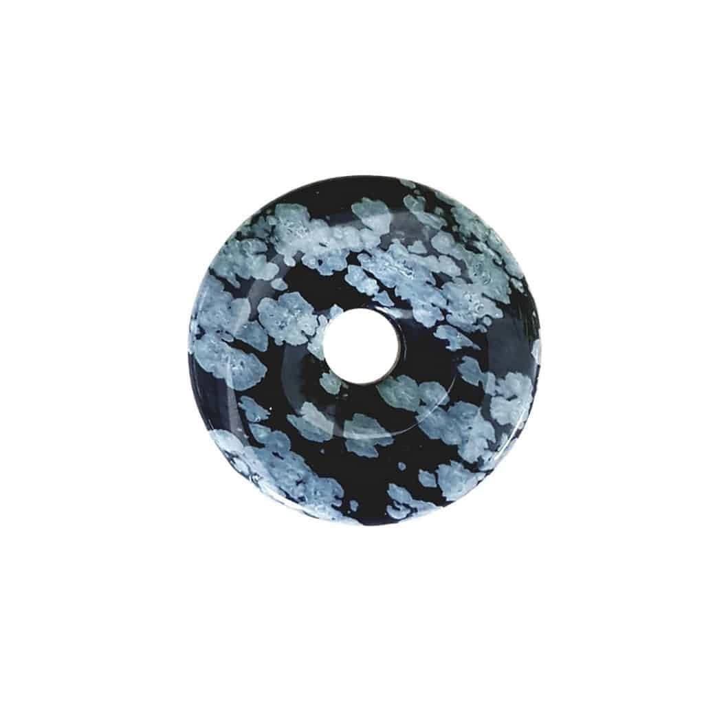 Donut Obsidienne à flocons de neige 3cm