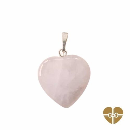Pendentif coeur Quartz rose