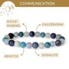 bracelet pierres communication calcedoine sodalite aigue marine apatite pour faciliter la prise de parole et l expression
