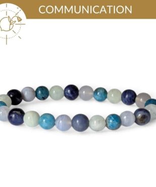 bracelet communication expression pierres naturelles calcedoine sodalite aigue marine apatite pour mieux s exprimer avec confiance