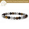 bracelet protection pierres naturelles contre les energies negatives labradorite tourmaline noire oeil de tigre cristal de roche