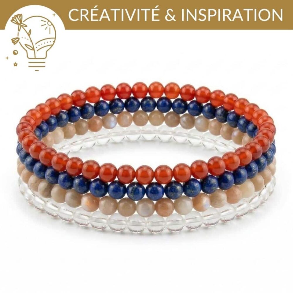 kit bracelets creativite inspiration pierres naturelles pour stimuler imagination et debloquer la creativite