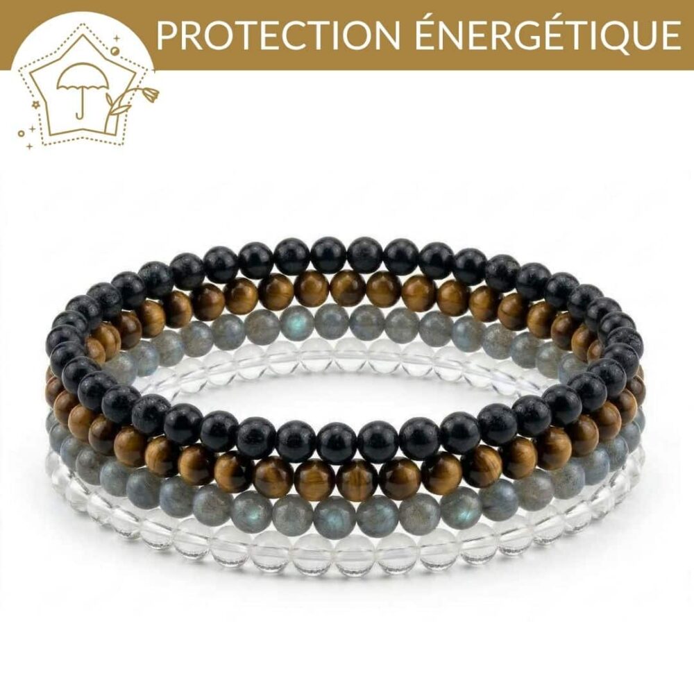 kit bracelets protection pierres naturelles pour se proteger des energies negatives et des personnes toxiques