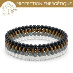 kit bracelets protection pierres naturelles pour se proteger des energies negatives et des personnes toxiques