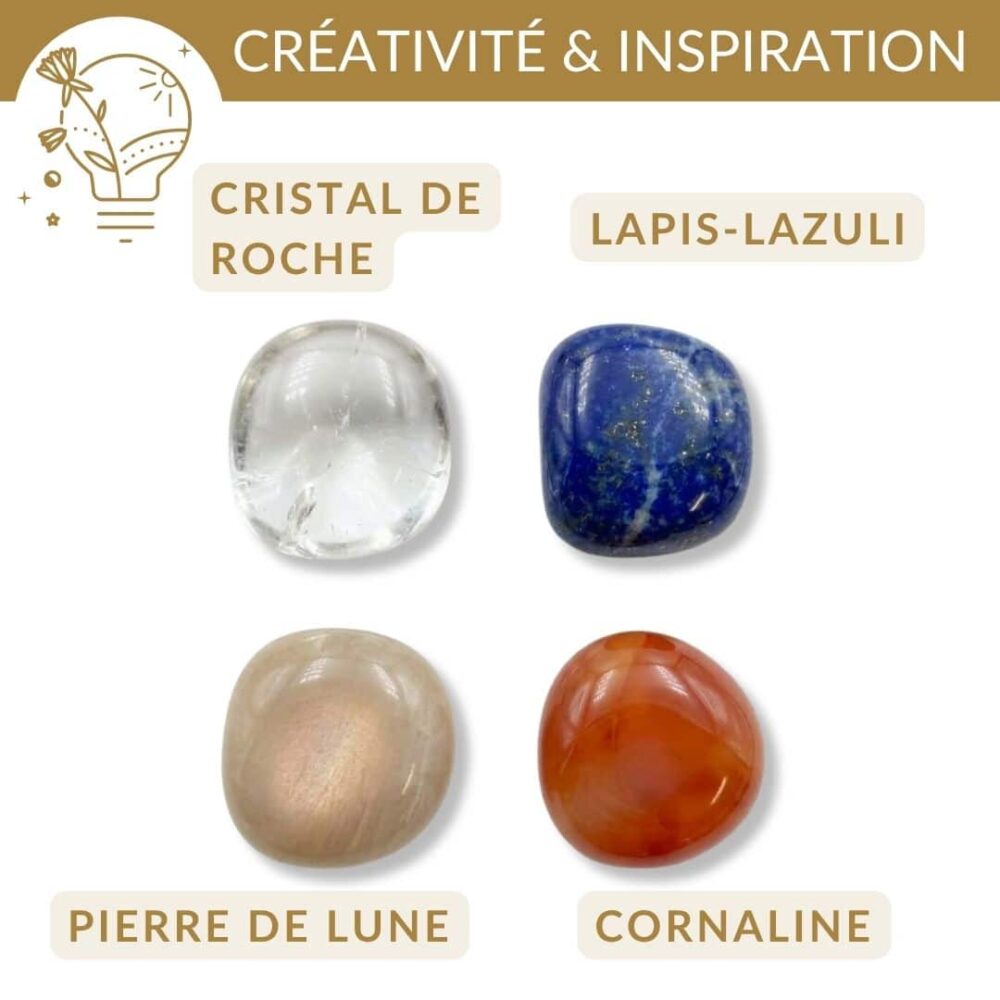 quelle pierre pour stimuler la creativite cornaline lapis lazuli pierre de lune cristal de roche inspiration et imagination
