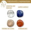 quelle pierre pour stimuler la creativite cornaline lapis lazuli pierre de lune cristal de roche inspiration et imagination