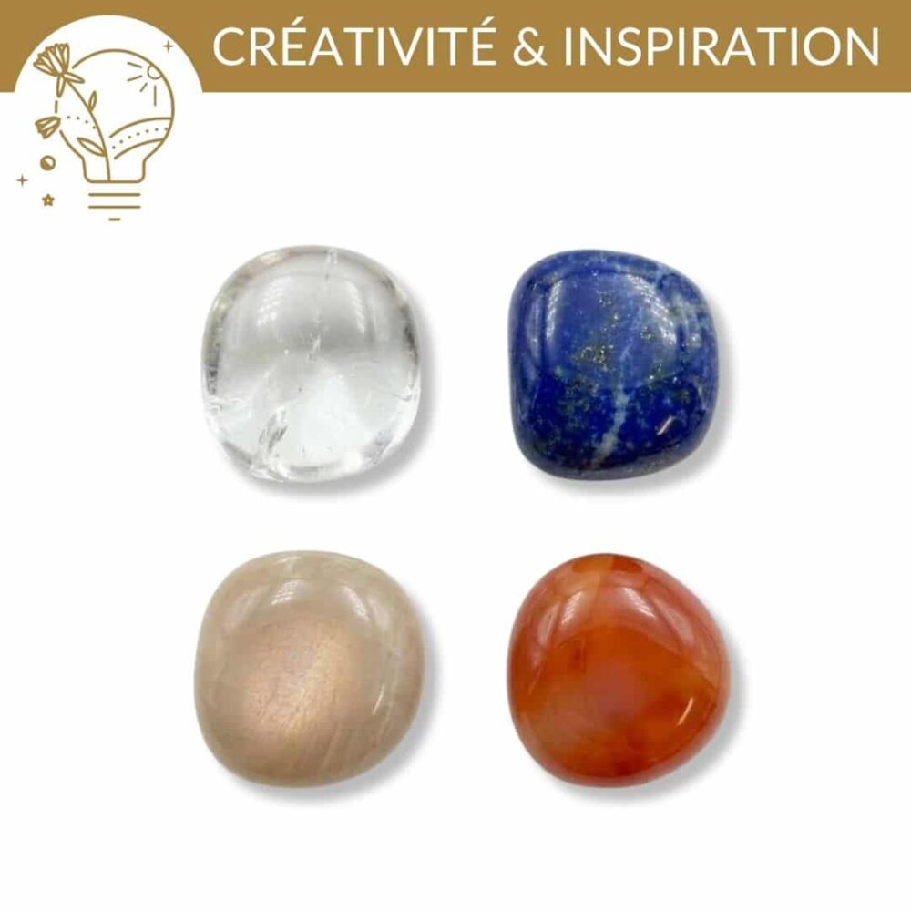 kit pierres creativite inspiration pierres naturelles pour stimuler imagination et trouver des idees nouvelles