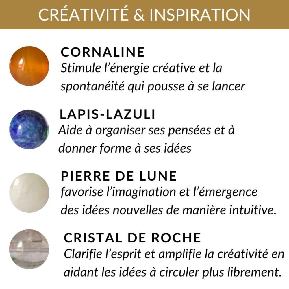 pierres creativite inspiration bienfaits imagination idees nouvelles expression creativite inspiration artistique