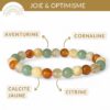 bracelet pierres joie optimisme aventurine calcite cornaline citrine pour retrouver le moral et positivite