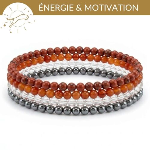 kit bracelets energie motivation pierres naturelles pour retrouver motivation et rester dynamique au quotidien