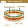 bracelets pierres joie optimisme aventurine calcite cornaline citrine energie positive bonheur et vitalite