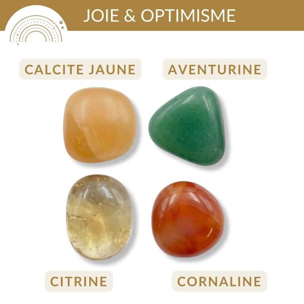 quelle pierre pour retrouver la joie et le bonheur aventurine calcite cornaline citrine energie positive