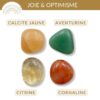 quelle pierre pour retrouver la joie et le bonheur aventurine calcite cornaline citrine energie positive