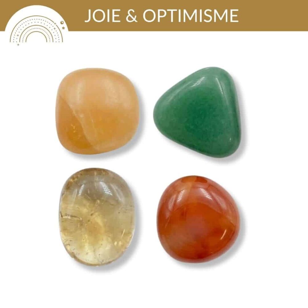 kit pierres joie optimisme pierres naturelles pour attirer energie positive et retrouver bonne humeur