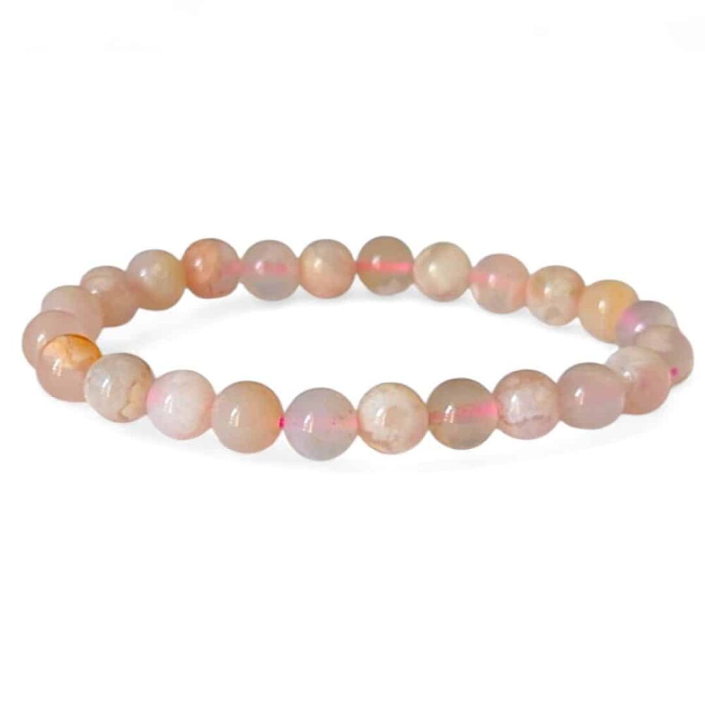 bracelet agate fleur de cerisier 8mm (2)