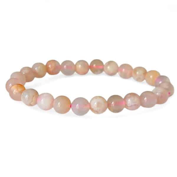 bracelet agate fleur de cerisier 8mm (2)