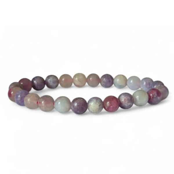 bracelet tourmaline rose sur eudialyte 8mm