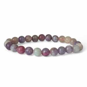 bracelet tourmaline rose sur eudialyte 8mm