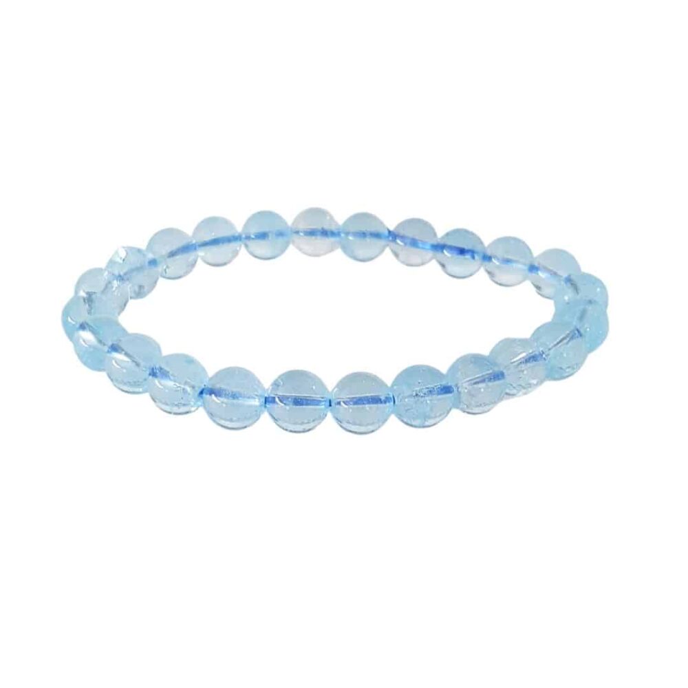 Bracelet Topaze bleue 8mm