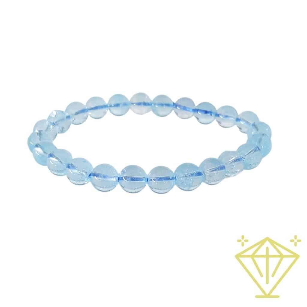 Bracelet Topaze bleue 10mm