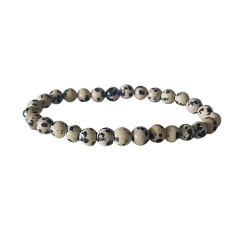 Bracelet Jaspe Dalmatien 6mm